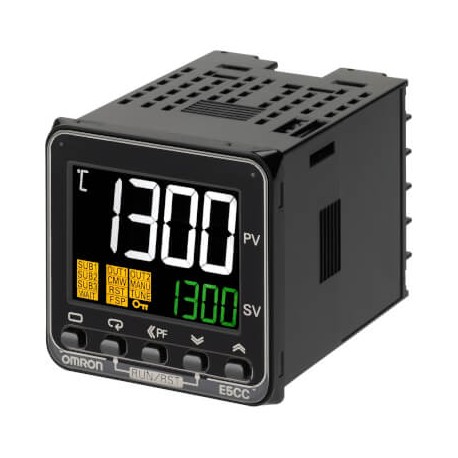 Omron E5CC-RX3D5M-001 689407 OMRON Temperature Controller, 1/16 DIN (48 x 48 mm), 1 Relay Output, 3 AUX,..