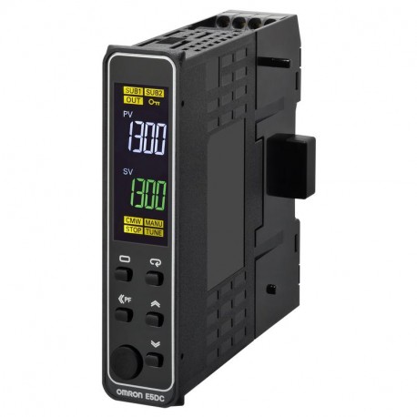 Omron E5DC-QX2DBM-002 E5DCQX2DBM002 OMRON Temp. controller, PRO, DIN Rail 22.5 mm, Uni. I/P, 1 x 12 VDC ..