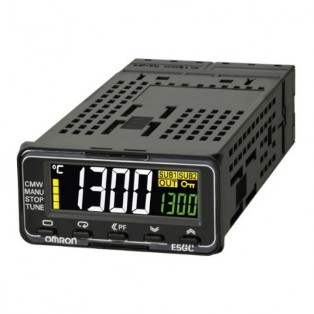 Omron E5GC-CX2ACM-016 E5GCCX2ACM016 OMRON Ctrl.Temp,Ent.Univ,Salt.Corr,2sal.aux,1Ent Evt,100-240VAC,Conx..