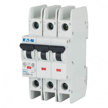 Eaton-moeller FAZ-K40/3-NA Y7-501485 EATON ELECTRIC Miniature circuit breaker (MCB), 40A, 3p, characteristic: K