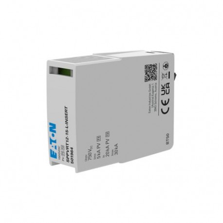 Eaton-moeller SPPVRT12-15-L-INSERT Y7-501964 EATON ELECTRIC Multi MPPT PV-SPD, 1500V, Class 1 & 2 Combined, Repl..
