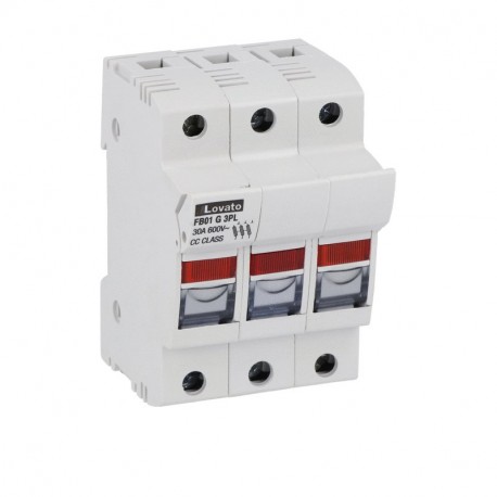 Lovato-electric FB01G3PL LOVATO FUSE HOLDER 3P UL CC CLASS WITH INDICAT.