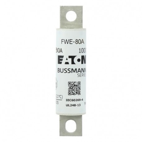 EATON - MOELLER FWE-80A FWE-80A EATON ELECTRIC 1000Vdc IEC/UL 80A aR 25mm Round fuse