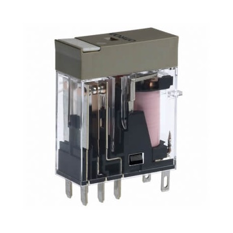 Omron G2R-2-SN 48VAC G2R2SNAC48SBYOMB OMRON DPDT 5A mechanical indicators and LED, easy labeling, 48 Vac