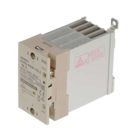 OMRON G3PA-430B-VD-2 12-24VDC G3PA-430B-VD-2 12-24VDC G3PA1063M G3PA430BVD21224DC OMRON SSR, 1 ph, with heat sink, 30 (200-480 VAC), step-..