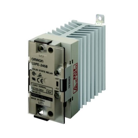 Omron G3PE-545B 12-24VDC G3PE545BDC1224,1 OMRON 45A 200-480vac, single-Phase C DIN With disip. Func. Ste..