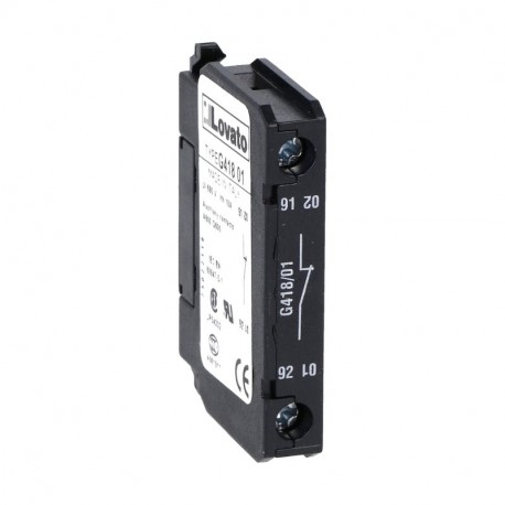Lovato-electric 11G41801 LOVATO AUXILIARY CONTACT FOR FRONT LATERAL MOUNTING. SCREW TERMINALS, FOR BF SERIES CONTACTO..