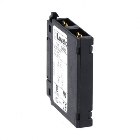 Lovato-electric 11G482 LOVATO AUXILIARY CONTACT FOR FRONT LATERAL MOUNTING. FASTON TERMINALS, FOR BF SERIES CONTACTORS,..