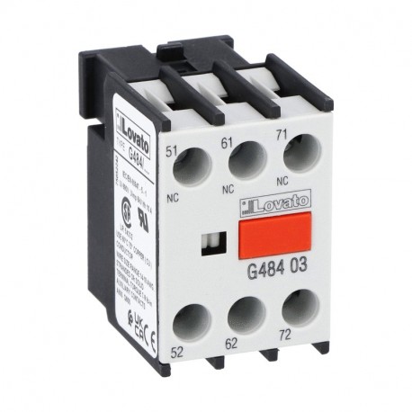Lovato-electric 11G48403 LOVATO AUXILIARY CONTACT WITH FRONT CENTRE MOUNTING. SCREW TERMINALS, FOR BF SERIES CONTACTO..