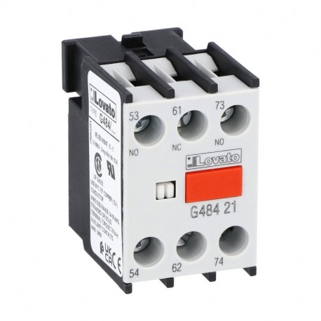 Lovato-electric 11G48421 LOVATO AUXILIARY CONTACT WITH FRONT CENTRE MOUNTING. SCREW TERMINALS, FOR BF SERIES CONTACTO..