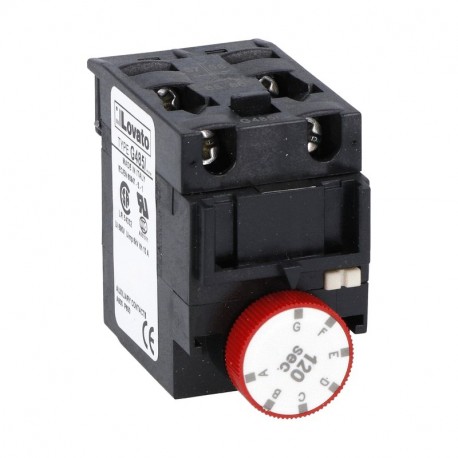 Lovato-electric 11G485120 LOVATO DELAYED AUXILIARY CONTACT 1NO + 1NC (PNEUMATIC OPERATION) ON ENERGISATION FOR FRONT..