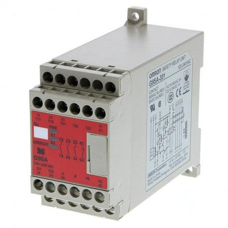 OMRON G9SA-501 AC/DC24 G9SA-501 AC/DC24 G9SA6002F G9SA501ACDC24 OMRON Module, Safety, 5PST-NA SPST-NC 24vac/dc