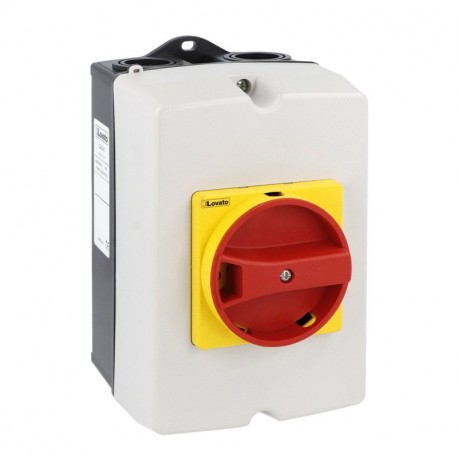 Lovato-electric GAZ016T4UL LOVATO 4P SWITCH 16A-ENCLOS-R/Y HAND. PADLOCK UL
