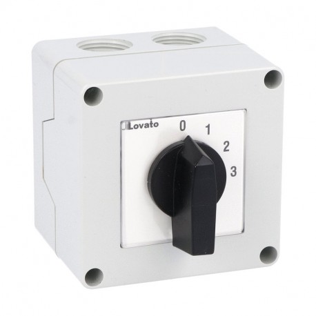 Lovato-electric 7GN12108P LOVATO Unipolar switch with "0" 3 Positions GN108 12A Model P 75x75