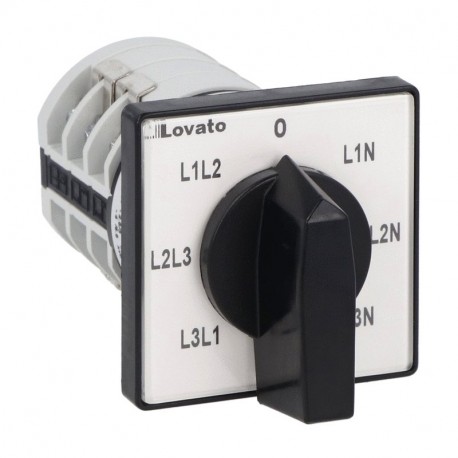 LOVATO ELECTRIC 7GN1266U 7GN1266U GN1266U LOVATO ROTARY CAM SWITCHE, GN SERIES, U VERSION, FRONT MOUNT. VOLTMETER SWITCH, FOR 3 PHASE..