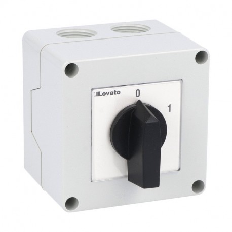 Lovato-electric 7GN1292P LOVATO ROTARY CAM SWITCHE, GN SERIES, P VERSION IN ENCLOSURE WITH ROTATING HANDLE. ON/OFF S..