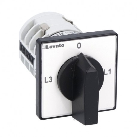 Lovato-electric 7GN1298U LOVATO ROTARY CAM SWITCHE, GN SERIES, U VERSION, FRONT MOUNT. AMMETER SWITCH, FOR L1-L2-L3 ..