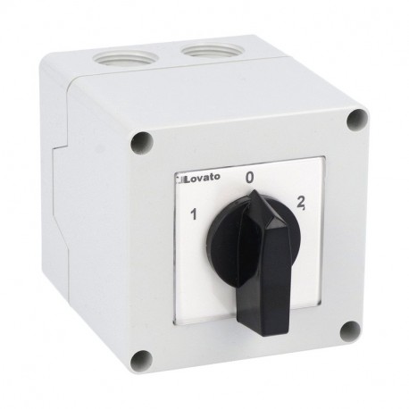 Lovato-electric 7GN2511P LOVATO ROTARY CAM SWITCHE, GN SERIES, P IN ENCLOSURE VERSION WITH ROTATING HANDLE. MOTOR SW..