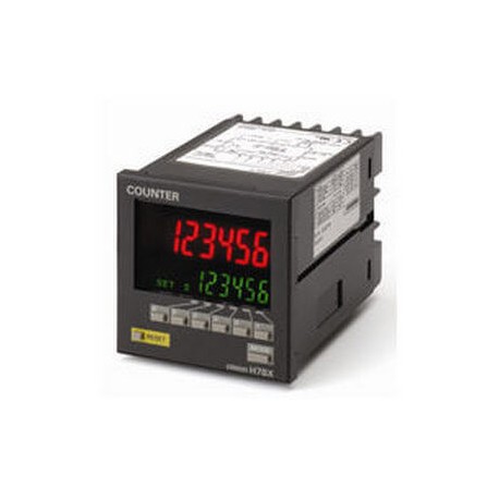Omron H7BX-AWD1 H7BXAWD1 OMRON 72x72 SPST 2-Stage 6 dig. Salt. Trans-24vac/12 to 2