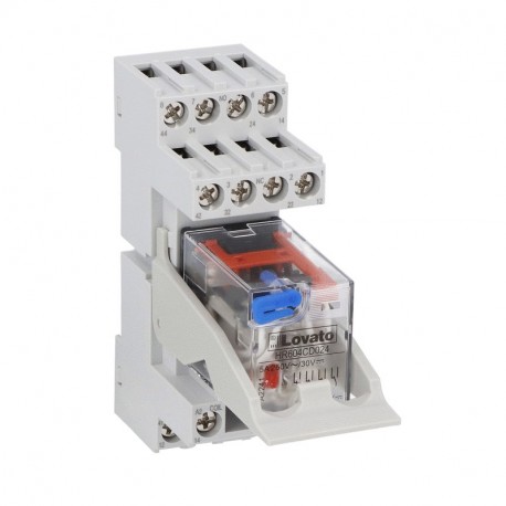Lovato-electric HRA604CD024K4 LOVATO Industrial Relay 4SC 5A 24VDC,LED + Screw