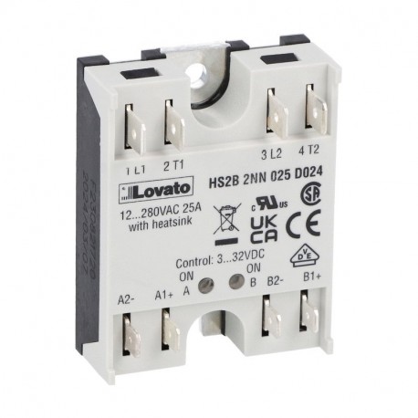 LOVATO ELECTRIC HS2B2NN025D024 HS2B2NN025D024 LOVATO SOLID STATE RELAY 2P 25A