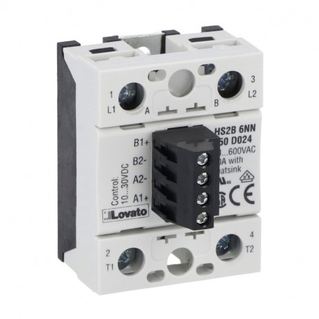 LOVATO ELECTRIC HS2B6NN050D024 HS2B6NN050D024 LOVATO SOLID STATE RELAY 2P 50A