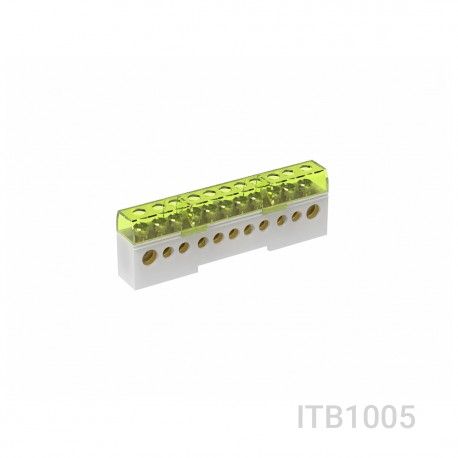 Teknomega ITB 80-11-W UNIPOLAR TERMINAL BLOCK 80 A 11 OUTPUTS GRAY