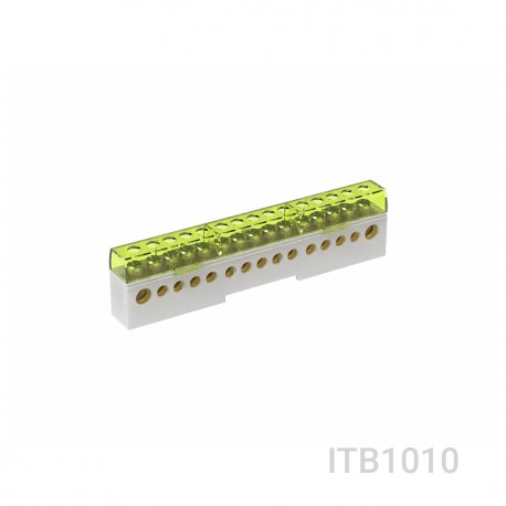 Teknomega ITB 80-15-W UNIPOLAR TERMINAL BLOCK 80 A 15 OUTPUTS GRAY