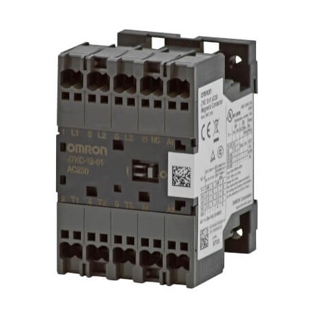Omron J7KC-12-01 24VDC J7KC1201DC24 OMRON Motor Contactor, 3 Poles, Push-In Plus Terminals, up to 5.5 kW..