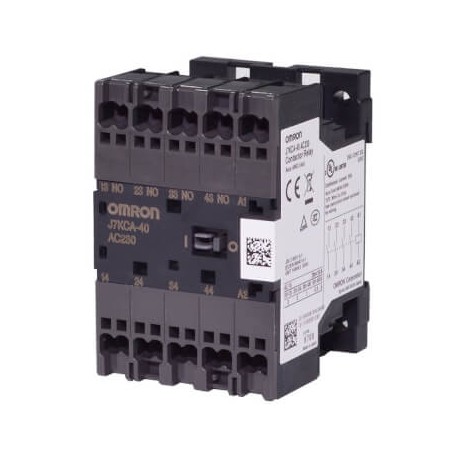 Omron J7KCA-40 24VDC J7KCA40DC24 OMRON Contactor Relay, 4 Poles, Push-In Plus Terminals, 24 VDC, Contact..