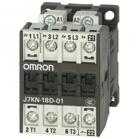OMRON J7KN-18D-01 110 J7KN-18D-01 110 J7KN9716E J7KN18D01110 OMRON Contactor, 3-pole, 7.5 kW