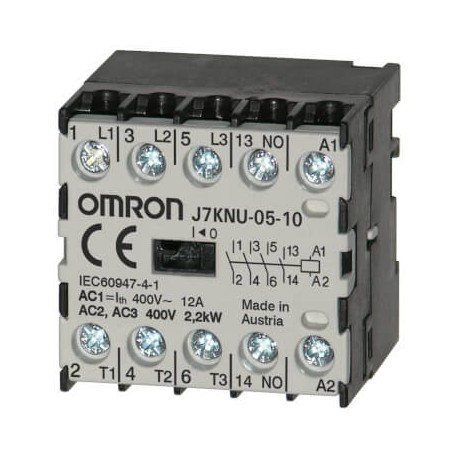 Omron J7KNU-05-10 24 J7KNU051024 OMRON Micro-contactor, 3-pole (NA) + 1NO, 2.2 kW