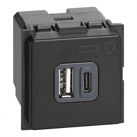 BTICINO K4287C2 K4287C2 BTCINO LN-BASE USBA+C 3.0A/5V 2M