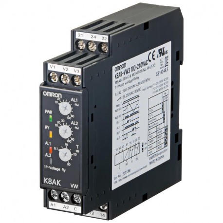OMRON K8AK-VW2 100-240VAC K8AK-VW2 100-240VAC K8AK0017H K8AKVW2100240VAC OMRON Single-phase Voltage Max and Min 1-150VAC/DC 100-240VAC..