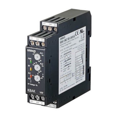 OMRON K8AK-VW3 100-240VAC K8AK-VW3 100-240VAC K8AK0019D K8AKVW3100240VAC OMRON Single-phase Voltage Max / Min 20-600V