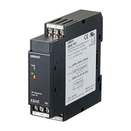 OMRON K8AK-PH1 K8AK-PH1 K8AK0021F K8AKPH1 OMRON Three-phase sequence+Loss phase DPDT
