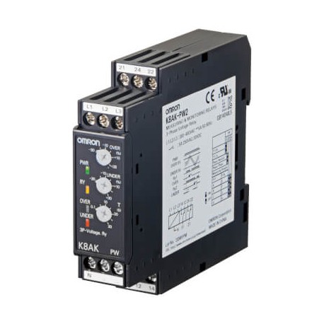 OMRON K8AK-PW2 K8AK-PW2 K8AK0027E K8AKPW2 OMRON Three-phase Voltage Max and Min 1 SPDT 380-480VAC 2 SPDT