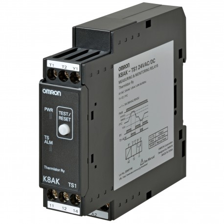 OMRON K8AK-TS1 24VAC/DC K8AK-TS1 24VAC/DC K8AK0036D K8AKTS124VACDC OMRON Three-phase, thermistor 24VAC/DC 2 SPDT SPDT