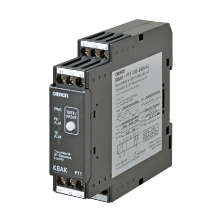OMRON K8AK-PT1 100-240VAC K8AK-PT1 100-240VAC K8AK0037B K8AKPT1100240VAC OMRON Three-phase, thermistor + sequence + loss of phase