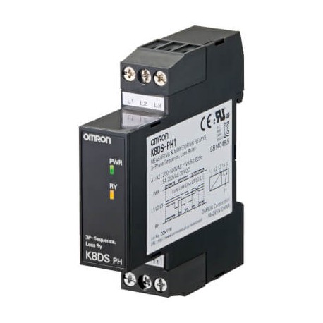 OMRON K8DS-PH1 K8DS-PH1 K8DS0001B K8DSPH1 OMRON Three phase Sequence /loss of phase