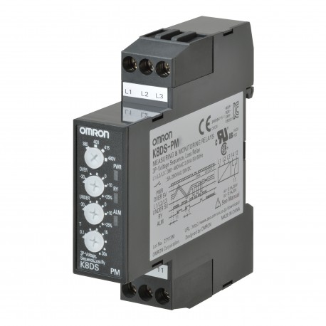 OMRON K8DS-PM1 K8DS-PM1 K8DS0004G K8DSPM1 OMRON Three-phase Voltage Max / Min+Sequence+Per phase 200-240AC 17.5 mm