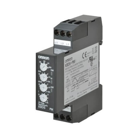 OMRON K8DS-PM2 K8DS-PM2 K8DS0005E K8DSPM2 OMRON Three-phase Voltage Max / Min+Sequence+Per phase, 380-480AC 17.5 mm