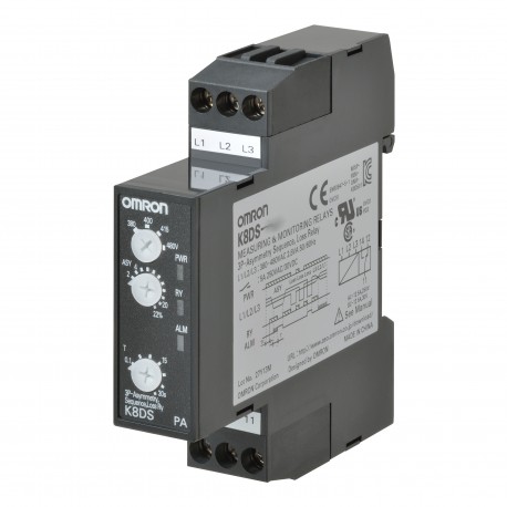 OMRON K8DS-PA1 K8DS-PA1 K8DS0006C K8DSPA1 OMRON Three-phase Asymmetry+Sequence+Loss phase 200-240AC 17.5 mm