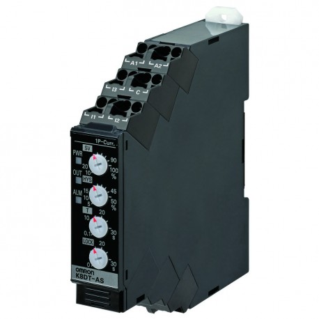 Omron K8DT-AS3CD K8DTAS3CD OMRON Single phase Current Max or Min 10-200 TO SPDT 24V AC/DC 17.5 mm Push-i..