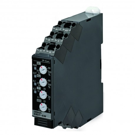 Omron K8DT-AW1CA K8DTAW1CA OMRON Single-phase Current, Max, and Min 2-500mA SPDT 100-240VAC 17.5 mm Push..