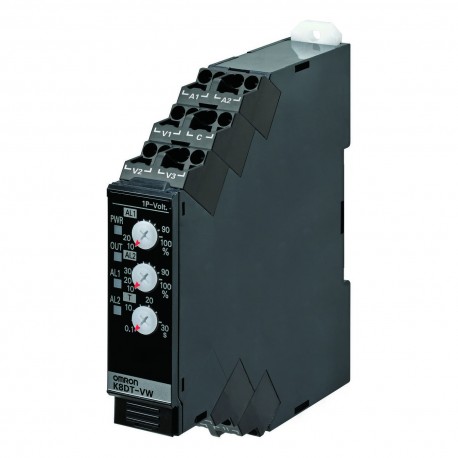 Omron K8DT-VW3CD K8DTVW3CD OMRON Single-phase Voltage Max / Min 20-600VAC/DC 24V AC/DC 1 SPDT 17.5 mm Pu..