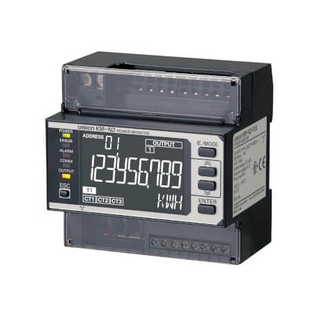 Omron KM-N2-FLK KMN2FLK OMRON Energy meter Multicircuito LED Display of the Push-in+