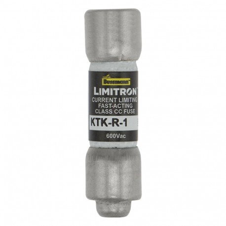 Eaton-moeller CLASS CC FAST ACTING FUSE KTK-R-1 EATON ELECTRIC Fuse-link, LV, 1 A, AC 600 V, 10 x 38 mm, CC, UL, fast acting, rejection-type