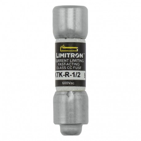 Eaton-moeller CLASS CC FAST ACTING FUSE KTK-R-1/2 KTK-R-1-2 EATON ELECTRIC Fuse-link, LV, 1 A, AC 600 V, 10 x 38 mm, CC, UL, fast acting, rejection-..