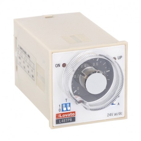 Lovato-electric 31L48TPBM24 LOVATO TIME RELAY ON DELAY. MULTISCALE AND SINGLE VOLTAGE, PLUG-IN AND FLUSH MOUNT VER..